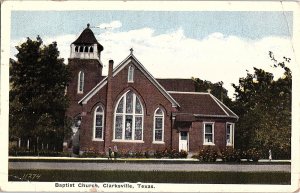 Postcard CHURCH SCENE Clarksville Texas TX AI2047