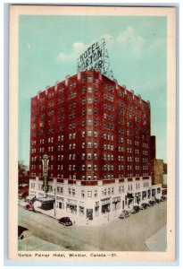 c1940's Norton Palmer Hotel Windsor Ontario Canada Unposted Vintage Postcard 