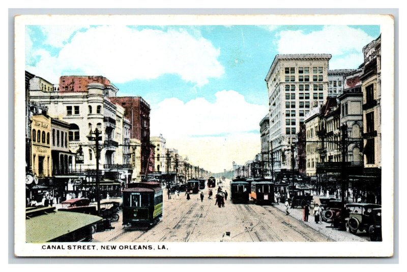 Canal Street View New Orleans LA Louisiana LA UNP WB Postcard Y1