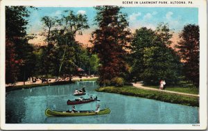 Scene In Lakemont Park Altoona Pennsylvania Vintage Postcard C036