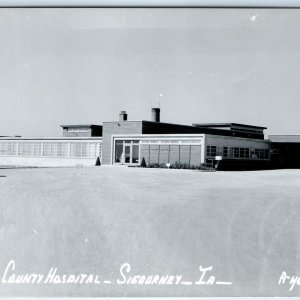 c1950s Sigourney, IA RPPC Keokuk County Hospital Real Photo Postcard Vtg A107