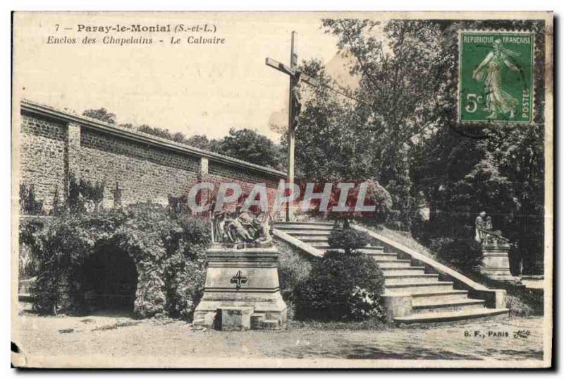 Old Postcard Paray le Monial (S-and-S) Pens Chaplains Calvary