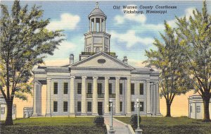 Vicksburg Mississippe 1940s Postcard Old Warren County Courthouse