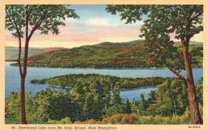 Newfound Lake From Mt. Celo Bristol Attraction New Hampshire NH Vintage Postcard