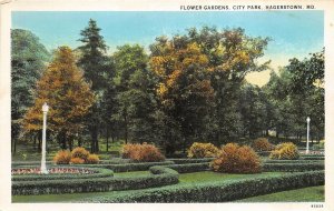 Hagerstown Maryland 1930s Postcard Flower Gardens