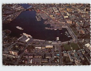 Postcard Aerial View of Inner Harbour Victoria BC Canada