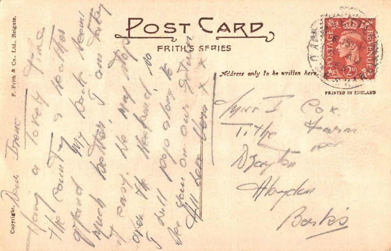 England 1953 Ingleton Snow Falls vintage postcard