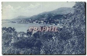 Old Postcard Menton Garavan seen Gardens