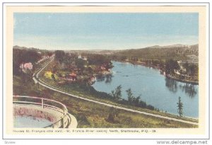 St. Francis River looking North, Sherbrooke, Province of Quebec, Canada, 10-20s