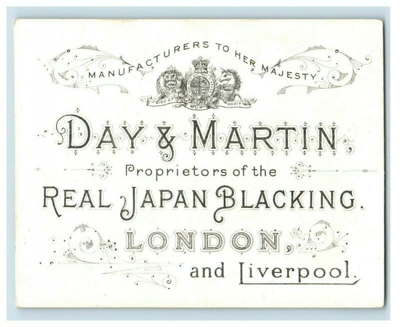 1880's Lot of 5 Day & Martin Real Japan Blacking Victorian Trade Cards P36 