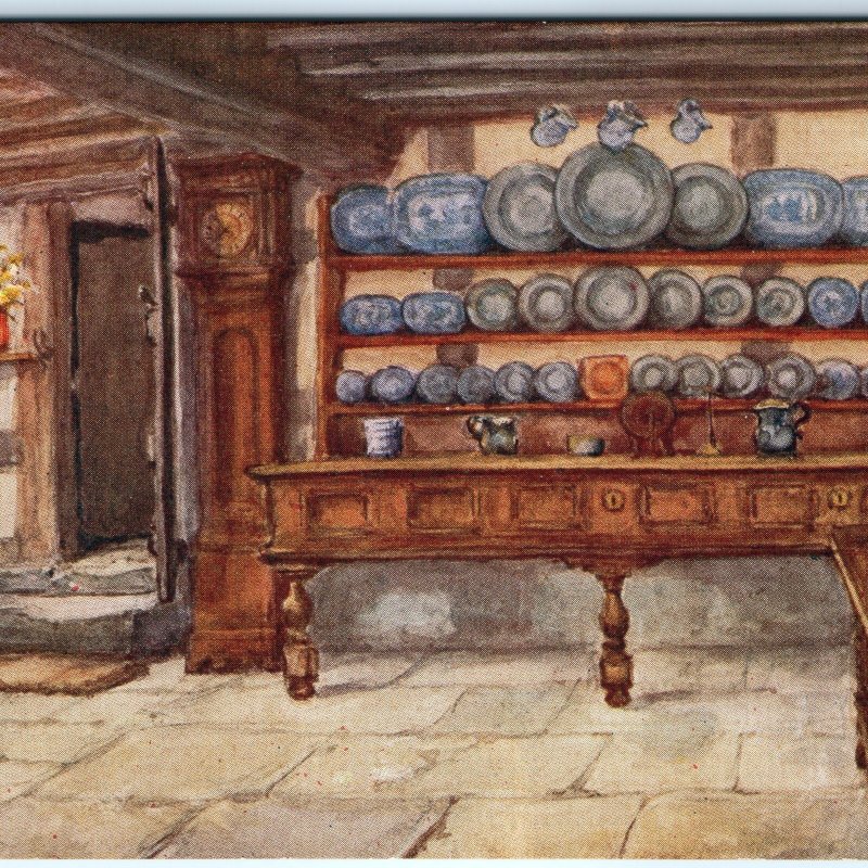 c1910s Stratford-upon-Avon England Postcard Anne Hathaway Cottage Best Room A372
