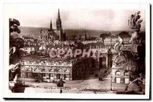 Old Postcard Nancy Place Stanislas for the hotel de Ville