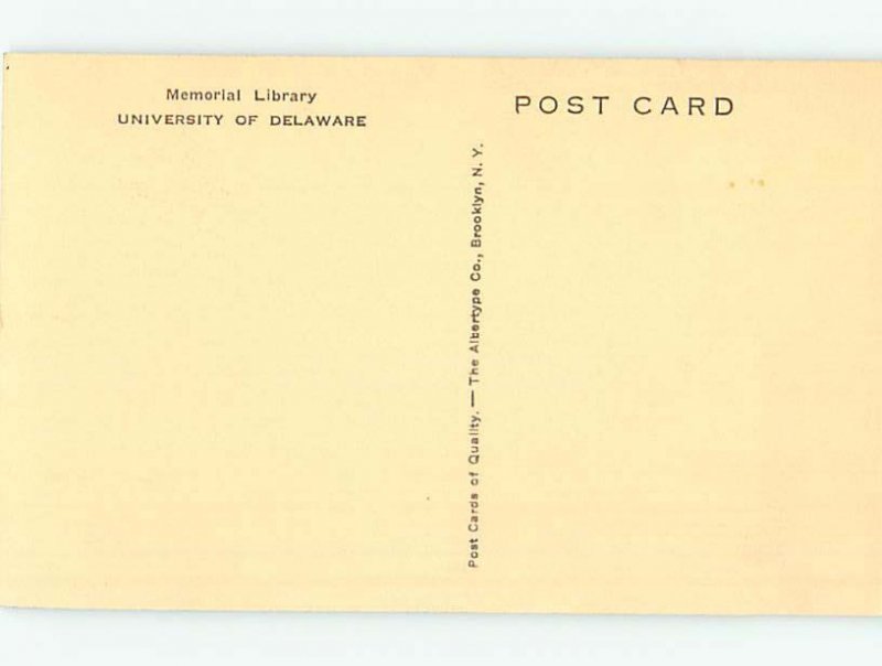 Pre-Chrome UNIVERSITY OF DELAWARE Newark Delaware DE AG9198