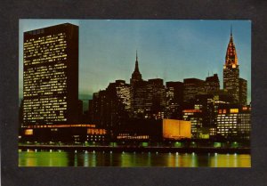 NY United Nations Building Empire State Chrysler New York City Postcard NYC