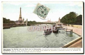 Old Postcard Paris Seine for the Pont de la Concorde One of the most beautifu...
