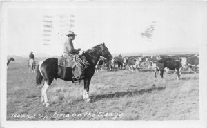 H42/ Interesting RPPC Postcard c1953 Cowboy Oklahoma City Range Round-Up 14