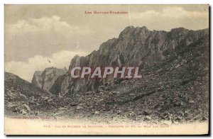 Old Postcard Col Sencours and rocky descent of the peak on Gripp