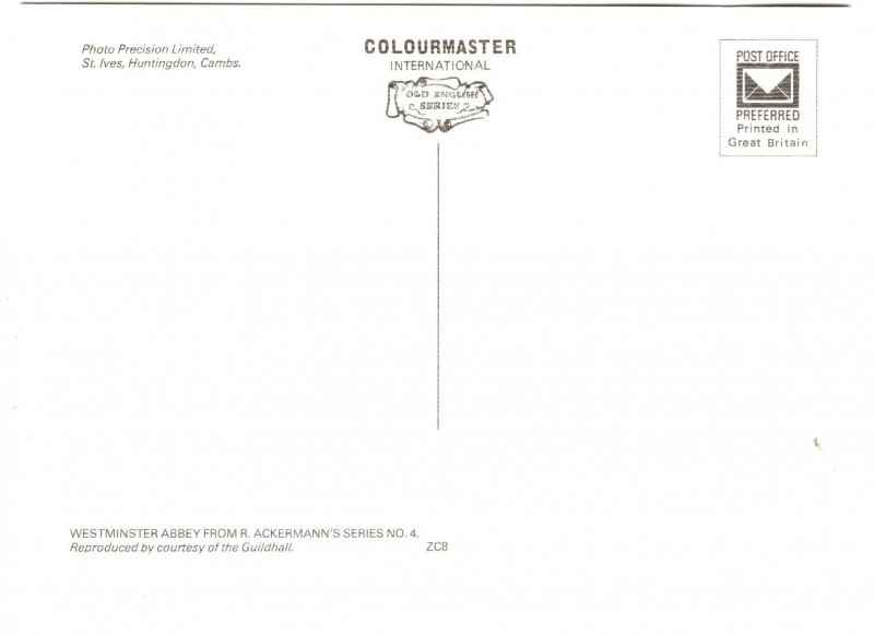 Textured Postcard, Westminster Abbey, London, England