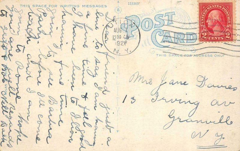 ILION New York NY MONUMENT SQUARECivil War StatueMASONIC TEMPLE 1926 Postcard United States