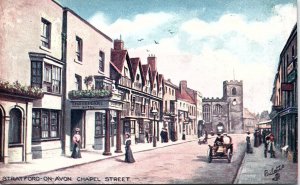 c1912 SHAKESPEARE'S COUNTRY CHAPEL STREET STRATFORD-ON-AVON TUCK POSTCARD P1031