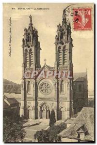 Old Postcard Espalion La Cathedrale