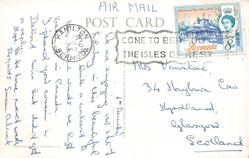 Bermuda 1963 Horizons Paget Flag vintage postcard
