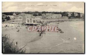 Old Postcard Pontaillac The Beach