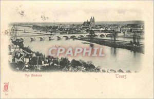 Postcard Old Tours Vue Generale (map 1900)