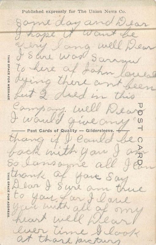 HEADQUARTERS CAMP MACARTHUR WACO TEXAS MEXICAN BORDER WAR POSTCARD (1917)