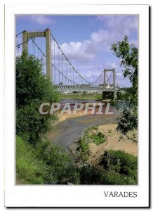 Postcard Modern Vardes Loire Atlantique suspension bridge over the Loire 1965...