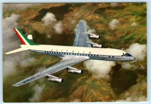 Advertising ALITALIA AIRLINES ~ Douglas Super DC8 JET 1964 -  4 x 6 Postcard
