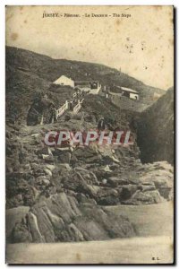 Old Postcard Jersey Plemont Descent