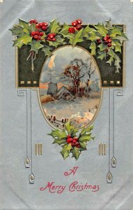 STROMBURG NE~LUNNER & JOHNSON STORE-HOLIDAY OPENING~CHRISTMAS ADVERT POSTCARD