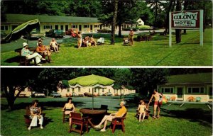 Pine Point, Scarborough ME Maine COLONY MOTEL~Alphonse Demers ROADSIDE  Postcard