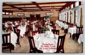 Ye Alpine Tavern Dining Room Mt. Lowe  California Postcard X23