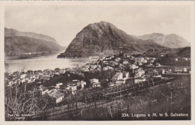 Switzerland Lugano Totalansicht 1935 Photo