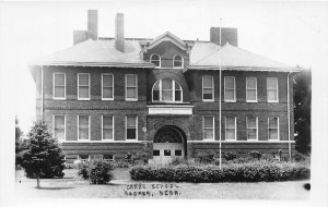 J42/ Hooper Nebraska RPPC Postcard c1940s Grade School Building 156