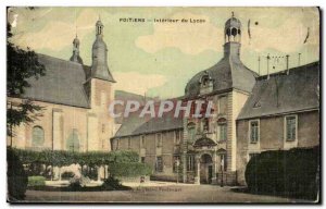 Old Postcard Poitiers Interieur du Lycee