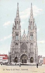 St Peter & And St Paul Church Ostend Belgium Postcard