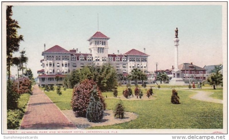 Florida Jacksonville Hotel Windsor and Hemming Park Detroit Publishing