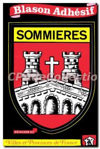 Postcard Modern Sommieres Cities and Provinces De France blazon Glue