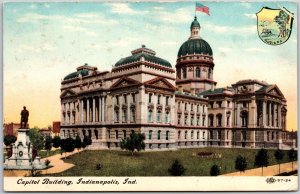 1908 Capitol Building Indianapolis Indiana IN Government Office Posted Postcard