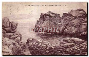 Postcard Old Rocks Brehat Island Ste Anne