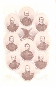 Union Generals Civil War Postcard