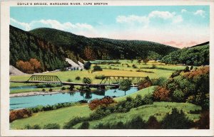Doyle's Bridge Margaree River Cape Breton Nova Scotia Pattillo & Co Postcard H19