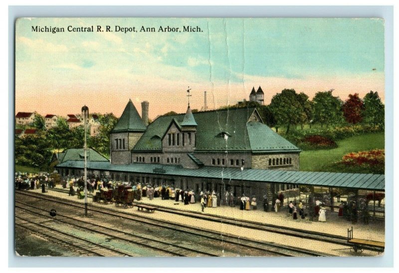 C1910 Michigan Central R.R. Depot, Ann Arbor, MI. P111