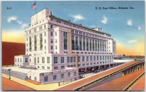 VINTAGE POSTCARD THE UNITED STATES POST OFFICE AT ATLANTA GEORGIA 1930s