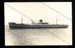 UC130 - Union Castle Cargo Ship - Roxburgh Castle - postcard by B Feilden
