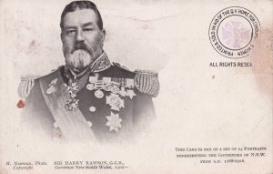 Harry Rawson NSW Military Governor Australia Rare Old Postcard