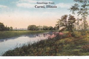 Illinois Greetings From Carmi 1916 Curteich